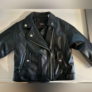 Zara toddler leather jacket size 2-3 years